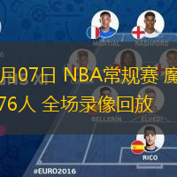  12月07日 NBA常規(guī)賽 魔術(shù)vs76人 全場錄像回放